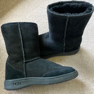 UGG ultra short black boots. Worn once. Size 6